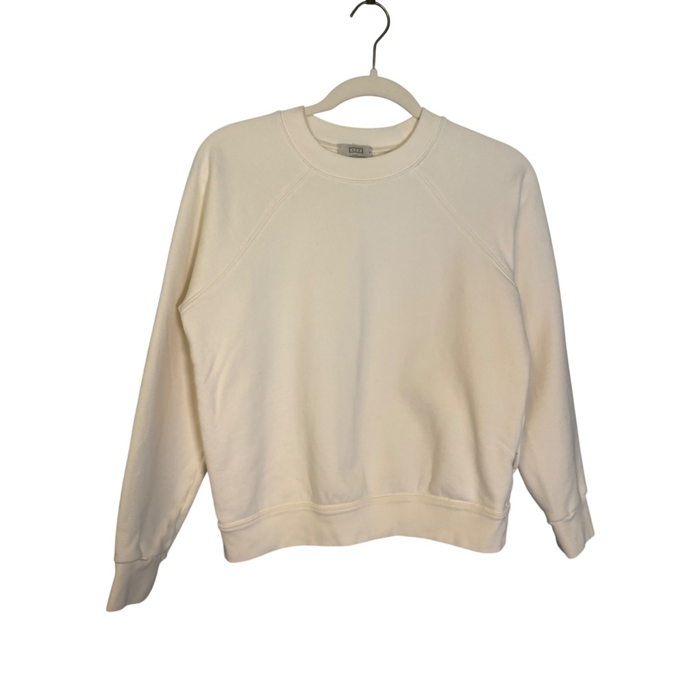 AYR Cream Crewneck Sweatshirt 100% Cotton Size Small